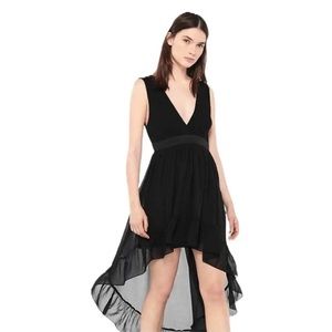 Sandro black midi dress S